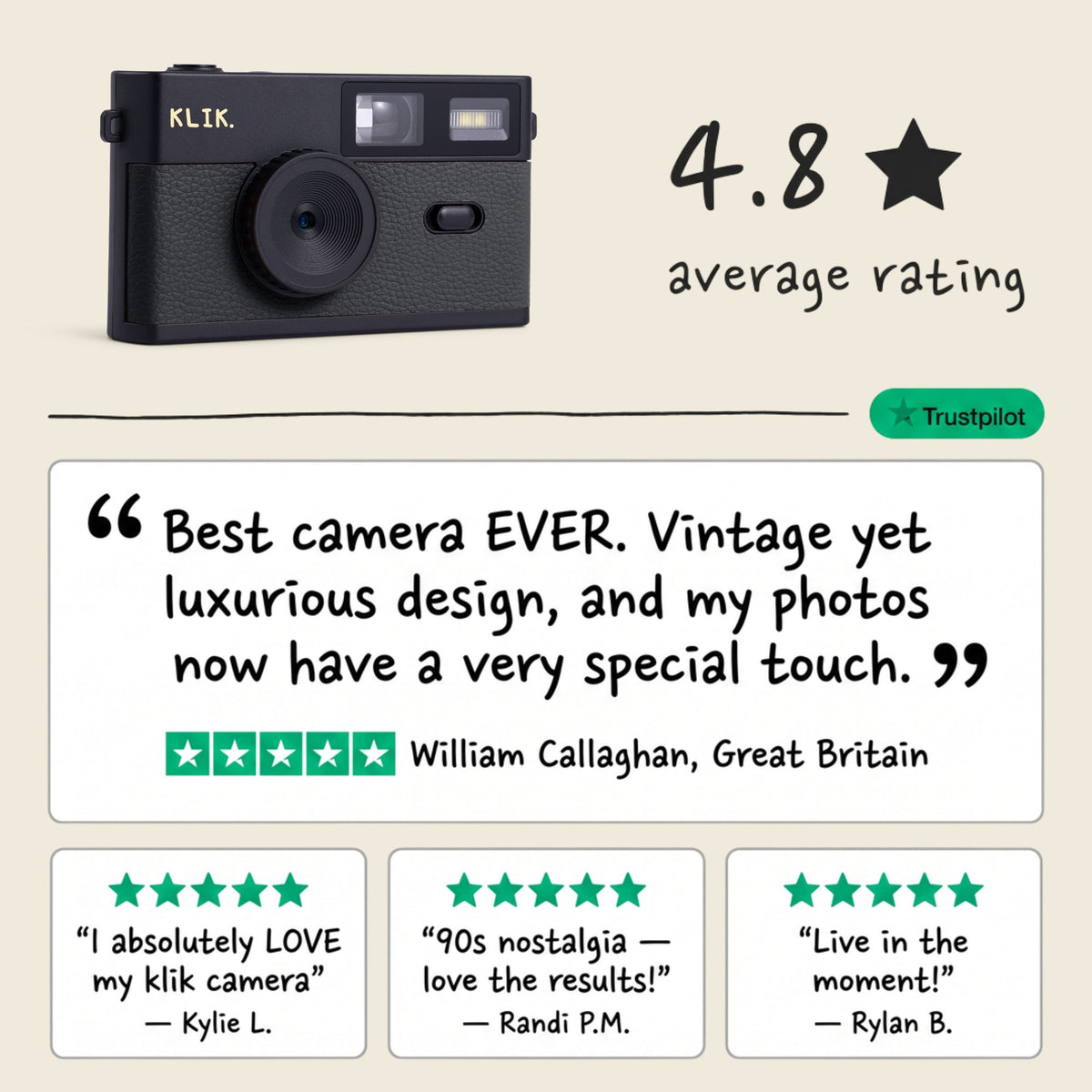 Black KLIK camera reviews