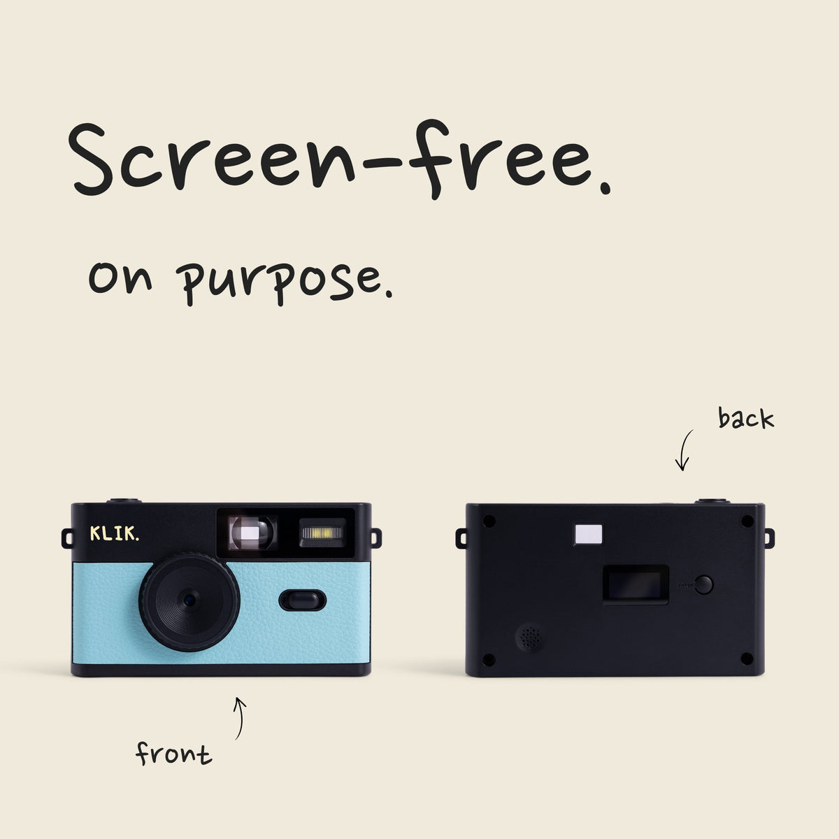 Blue KLIK camera screen free