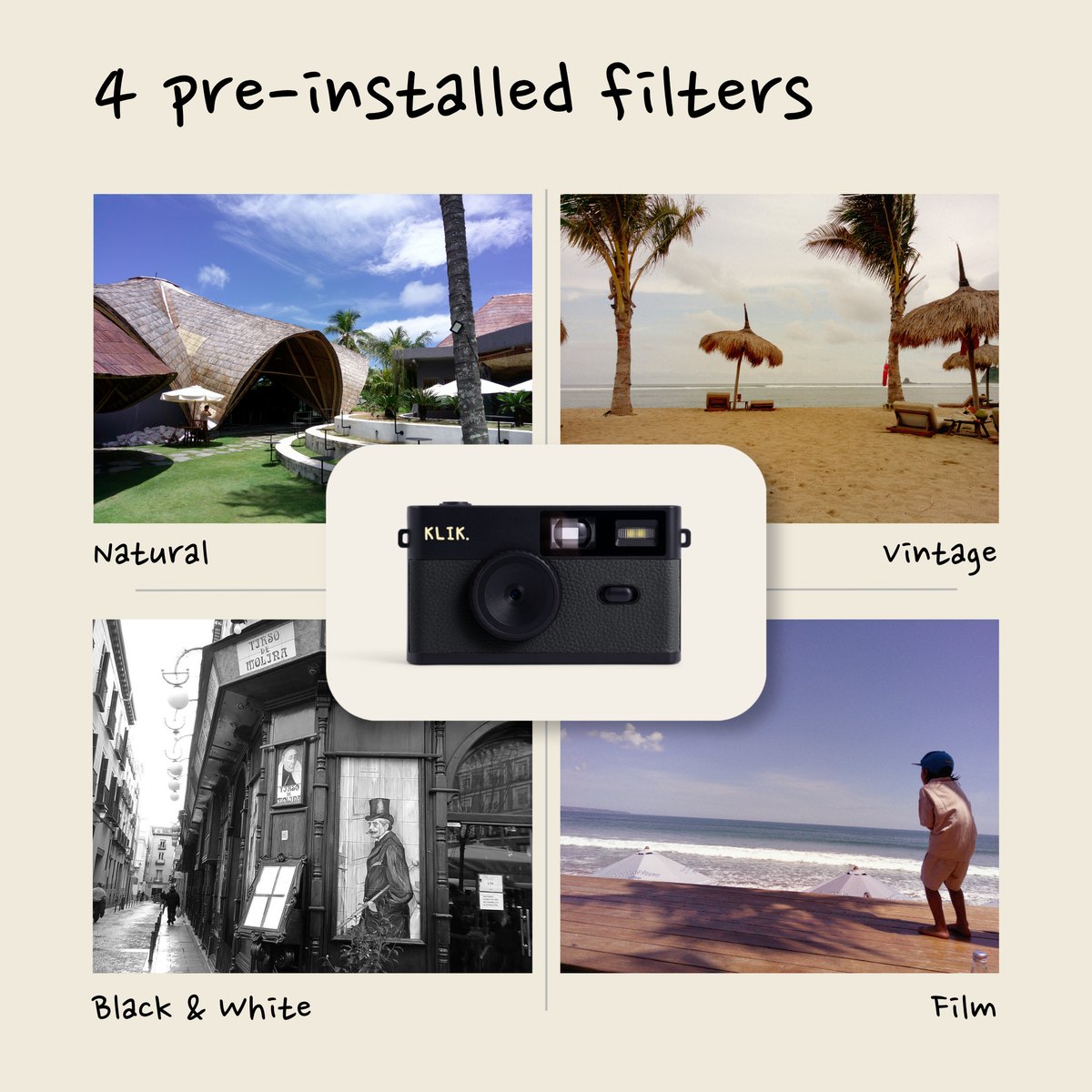 KLIK™️ Screen-Free Camera - black