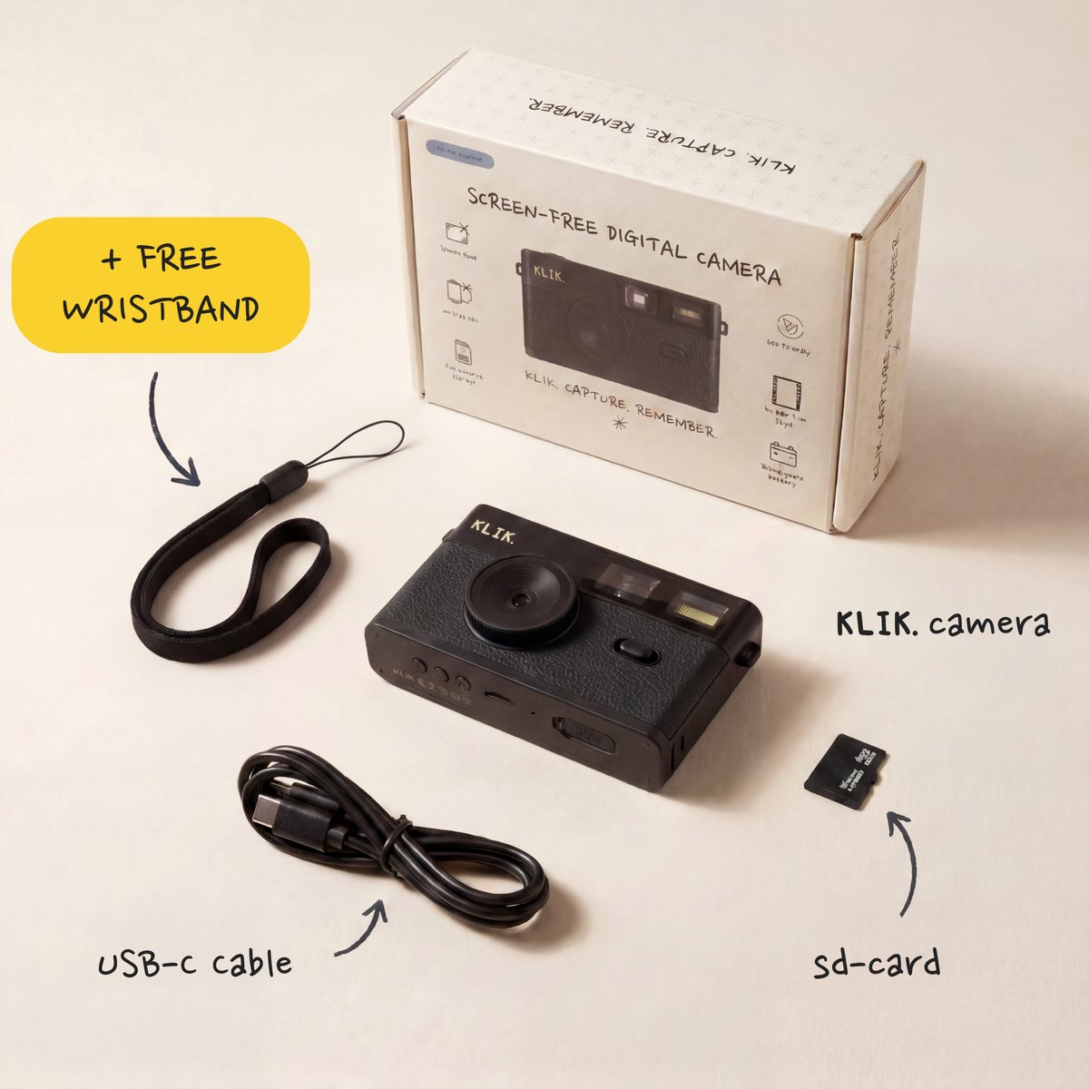 KLIK™️ Screen-Free Camera - black