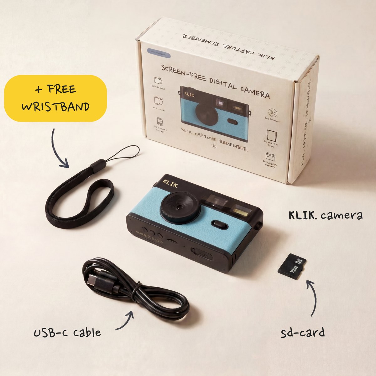 KLIK™️ Screen-Free Camera - blue