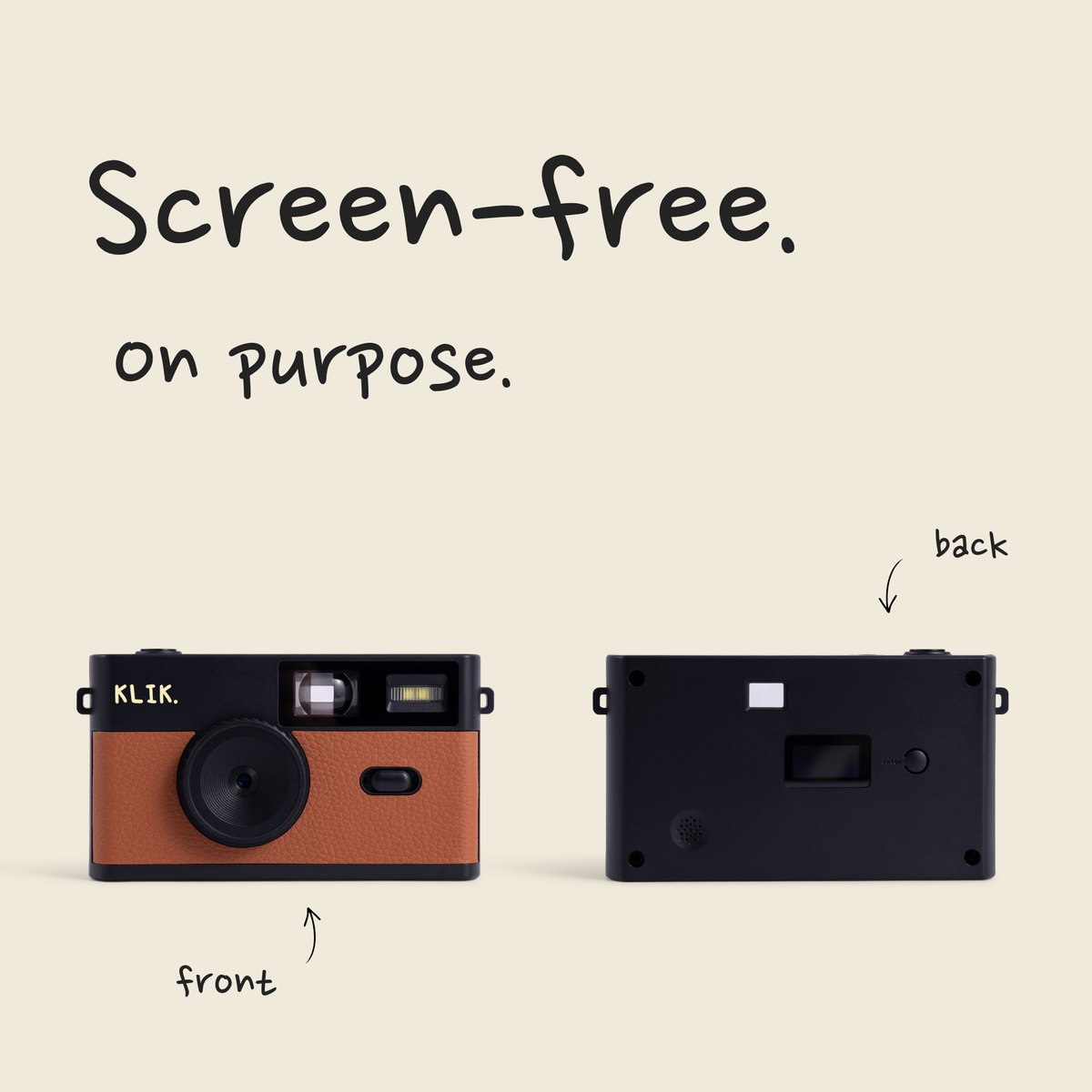 KLIK™️ Screen-Free Camera - brown