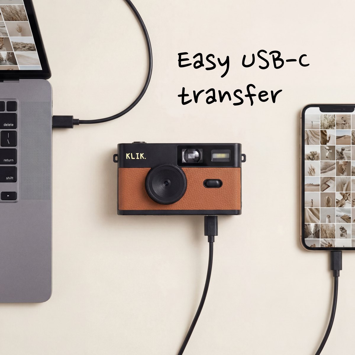 KLIK™️ Screen-Free Camera - brown