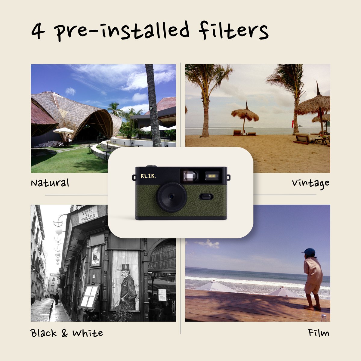 KLIK™️ Screen-Free Camera - green