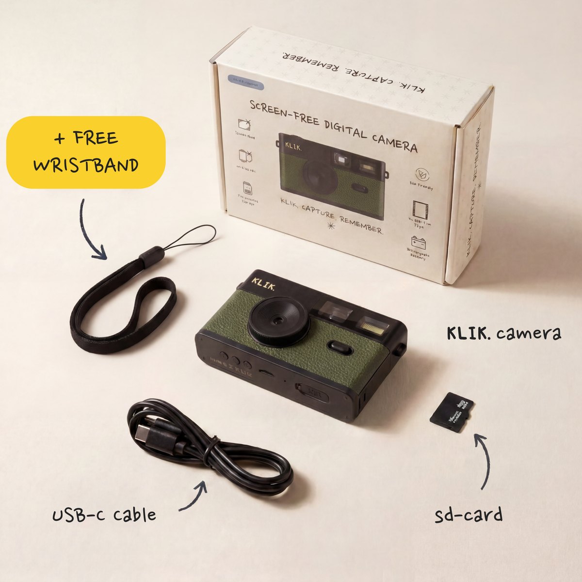 KLIK™️ Screen-Free Camera - green