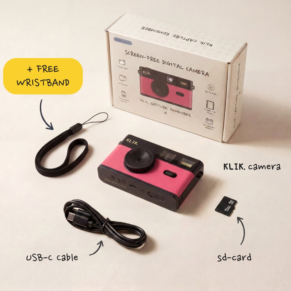 KLIK™️ Screen-Free Camera - pink
