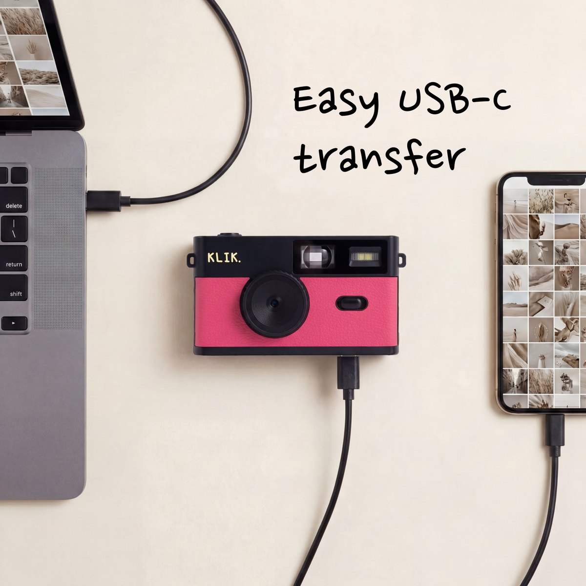 KLIK™️ Screen-Free Camera - pink