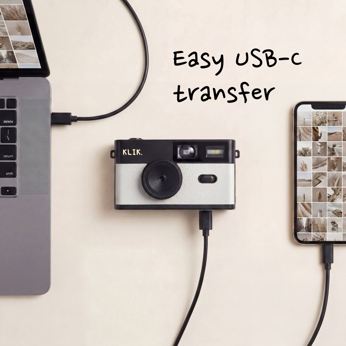 KLIK™️ Screen-Free Camera - white