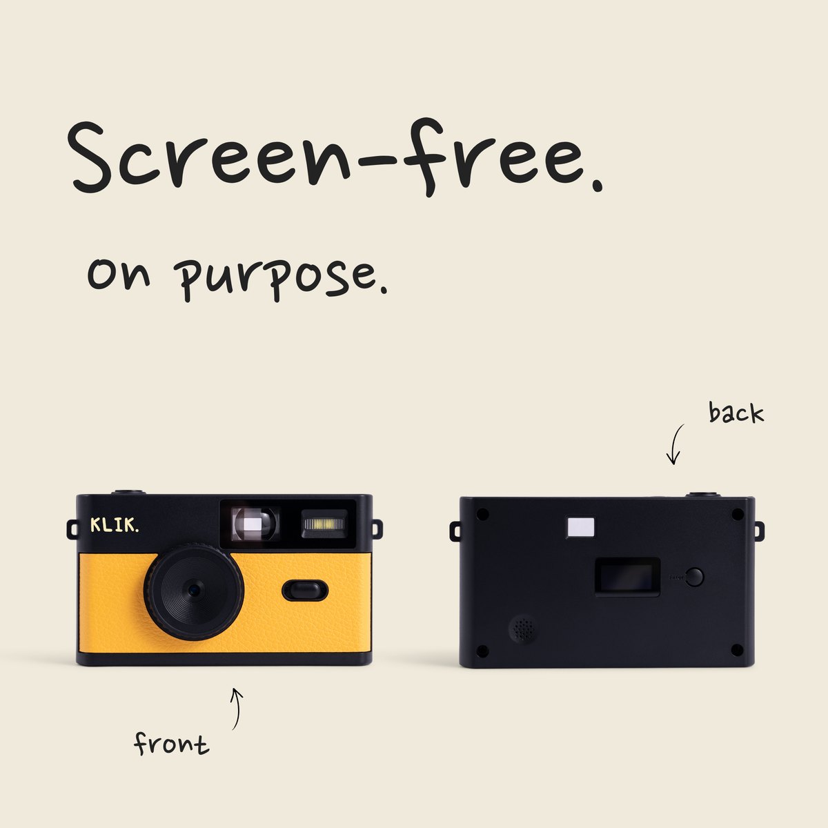 KLIK™️ Screen-Free Camera - yellow