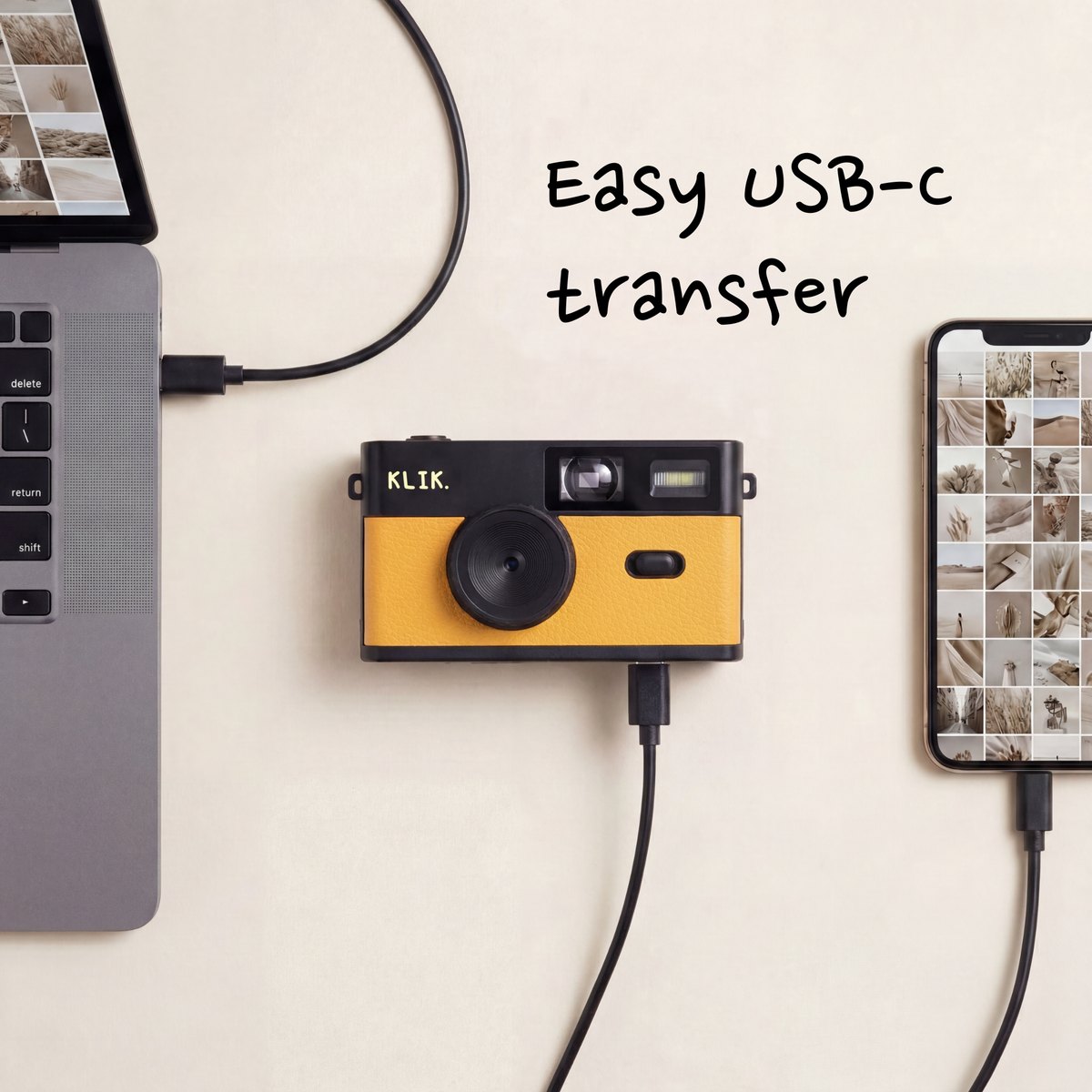 KLIK™️ Screen-Free Camera - yellow