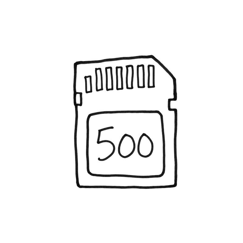 500 shots built in